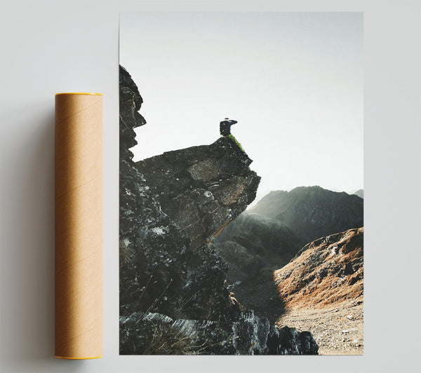 Grey Mountain View Print