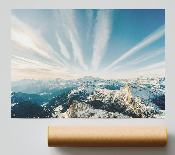 Blue Mountain Sky Giclee Print