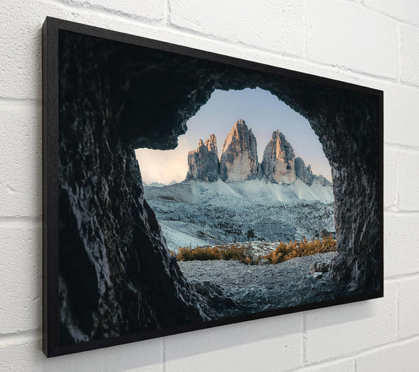 Grey Peaks Through Cave.