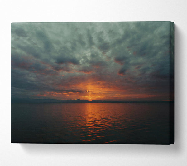  A Canvas Print of Orange Sunset Glow Canvas Wall Art