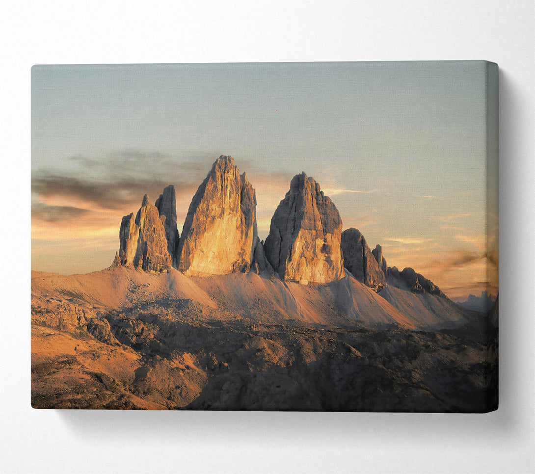  A Canvas Print of Golden Mountain Majesty Canvas Print