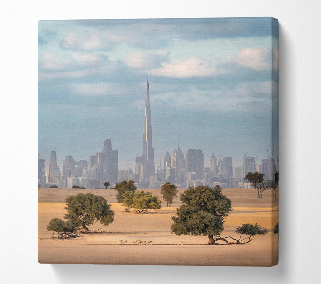  A Canvas Print of Golden Sand Skyline Canvas Wall Art