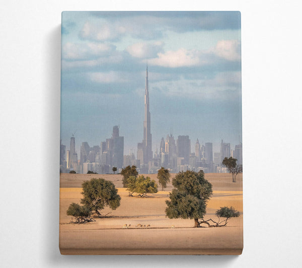  A Canvas Print of Golden Sand Skyline Canvas Wall Art