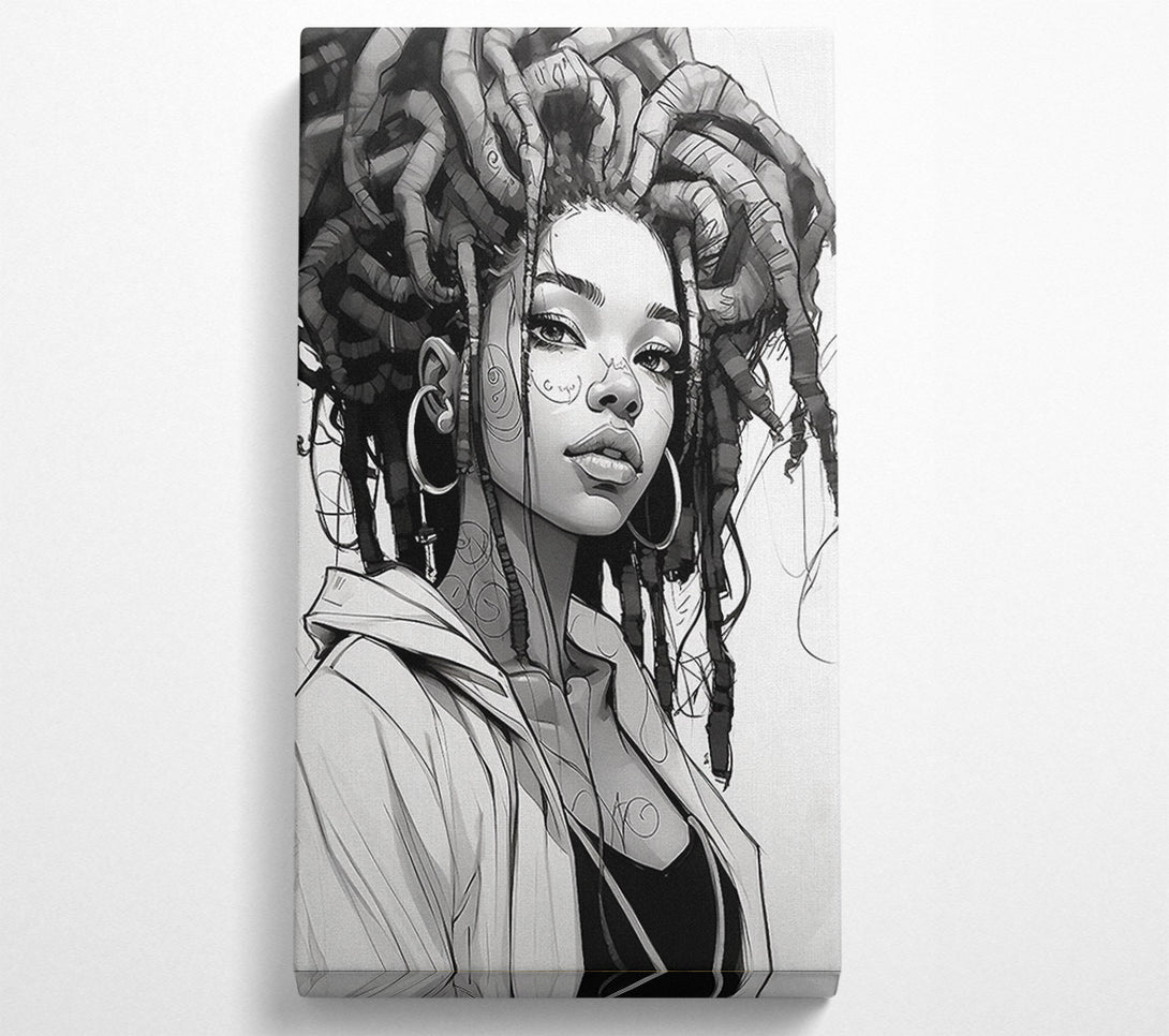  A Canvas Print of Rasta Girl Vagabombe Canvas Art