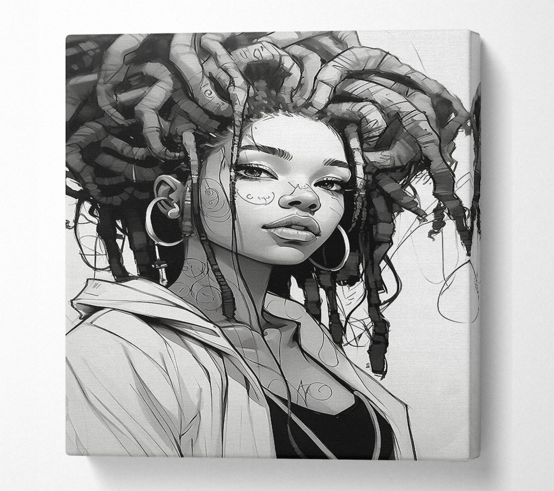  A Canvas Print of Rasta Girl Vagabombe Canvas Art