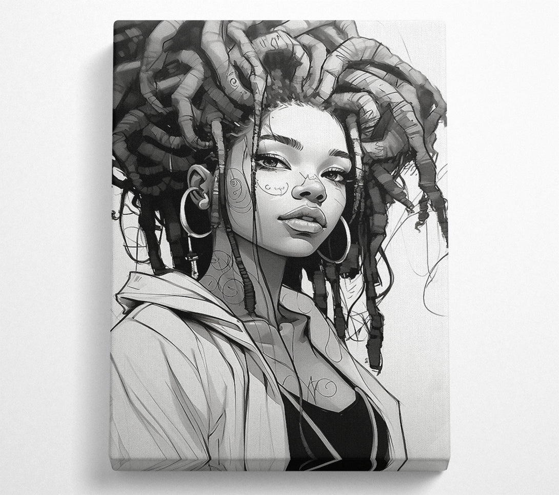  A Canvas Print of Rasta Girl Vagabombe Canvas Art