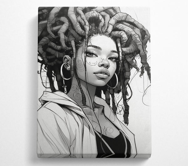  A Canvas Print of Rasta Girl Vagabombe Canvas Art