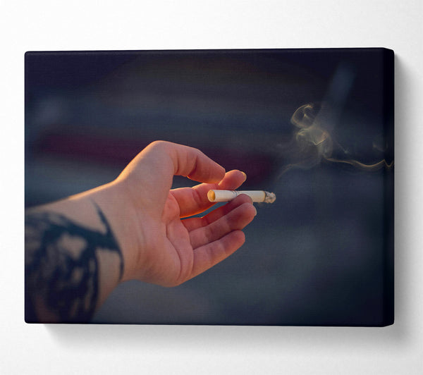  A Canvas Print of Golden Smoke Escape Canvas Art