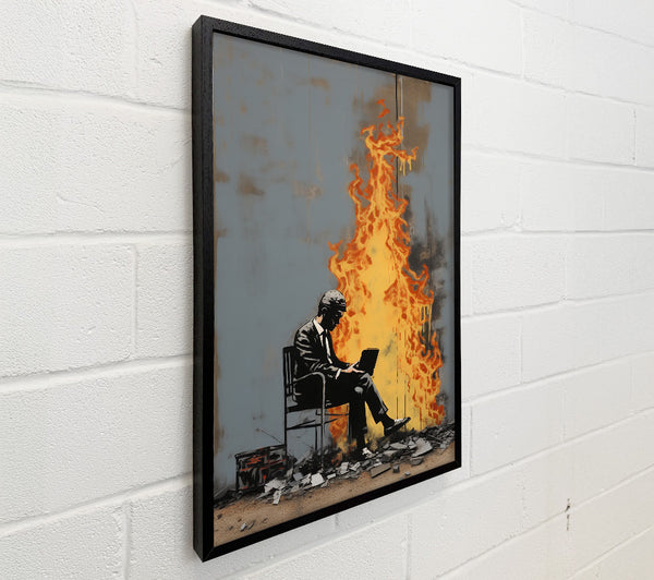 Reading By The Fire Graffiti