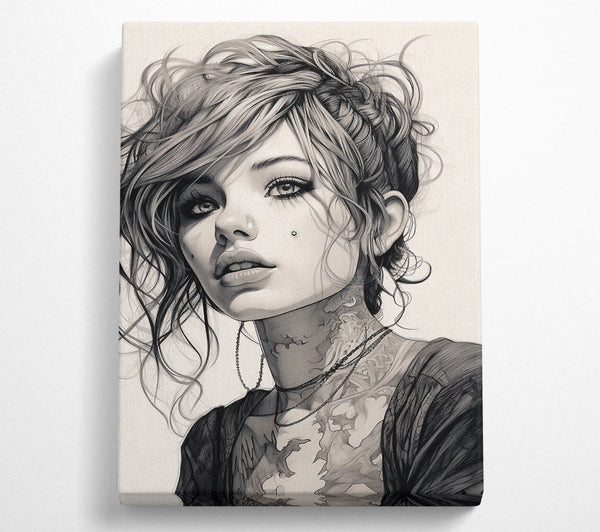  A Canvas Print of Rebel Girl Canvas Print