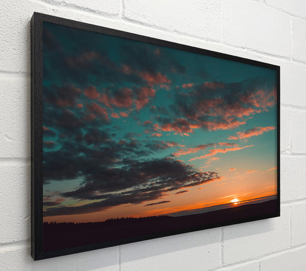 Teal Sunset Clouds