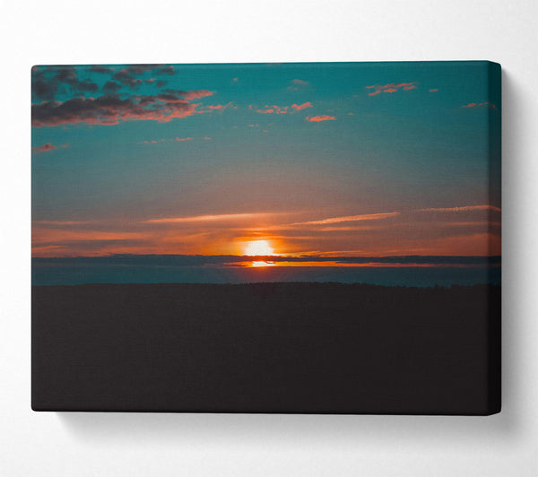  A Canvas Print of Orange Sunset Horizon Canvas Wall Art