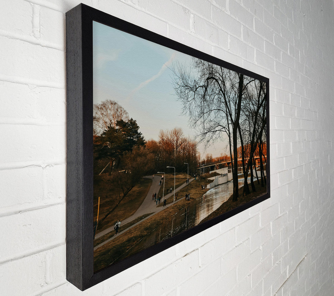  A Canvas Print of Golden River Trees Canvas Wall Art