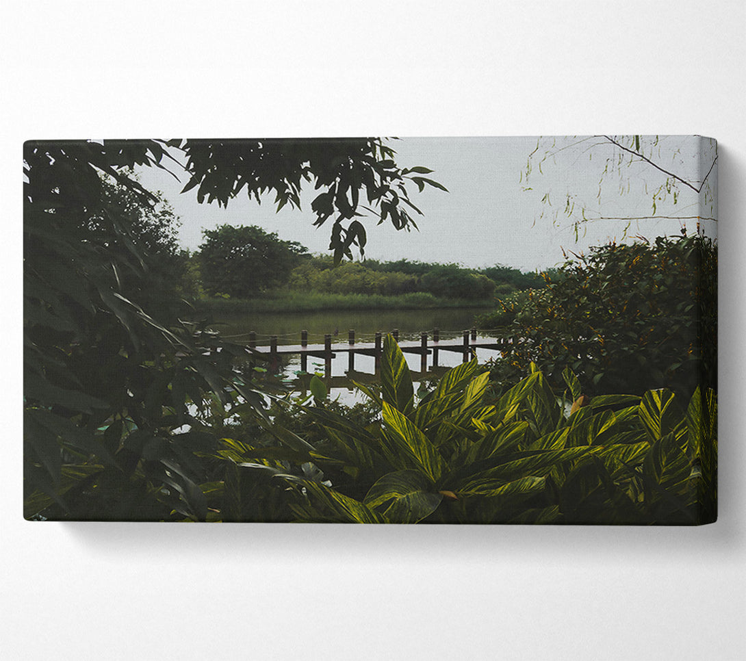 A Canvas Print of Golden Green Bridge Canvas Art