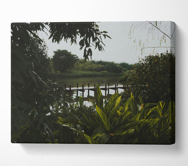  A Canvas Print of Golden Green Bridge Canvas Art
