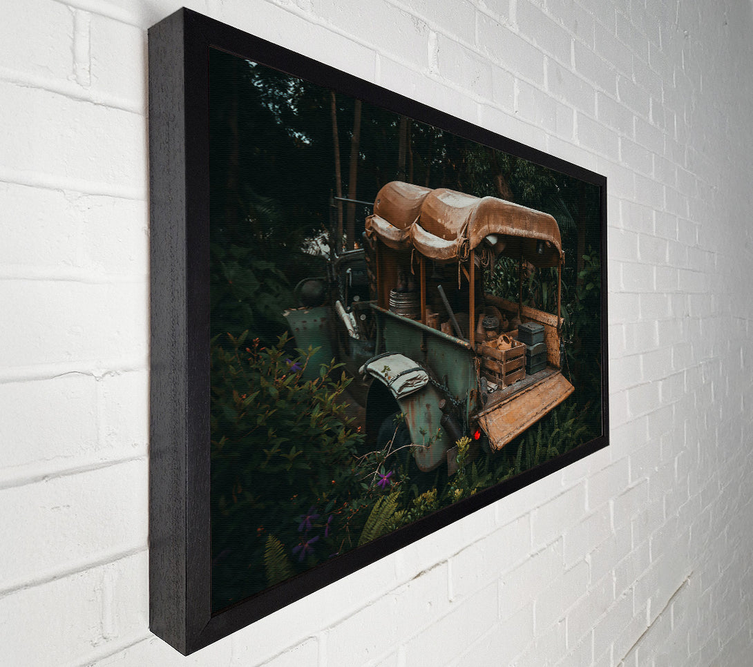  A Canvas Print of Rusty Green Jungle Truck Canvas Print
