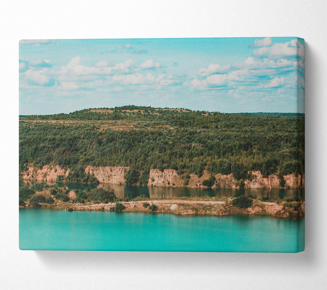  A Canvas Print of Azure Forest Lake Canvas Print