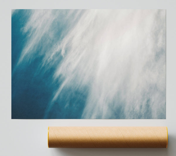 Azure Cloud Streaks Print