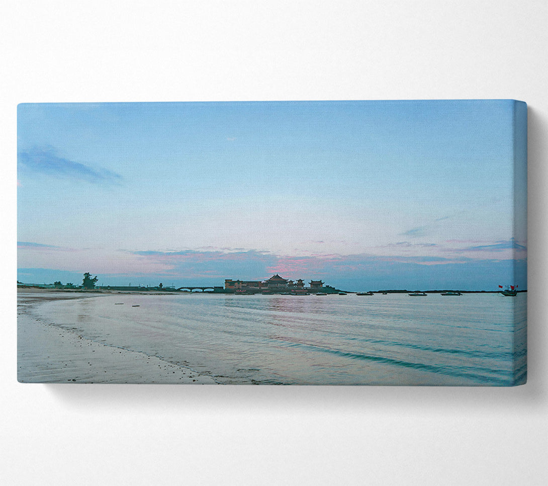  A Canvas Print of Blue Coast Temple Dawn Canvas Print