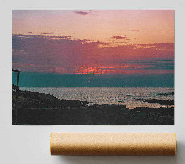 Crimson Sea Horizon Print