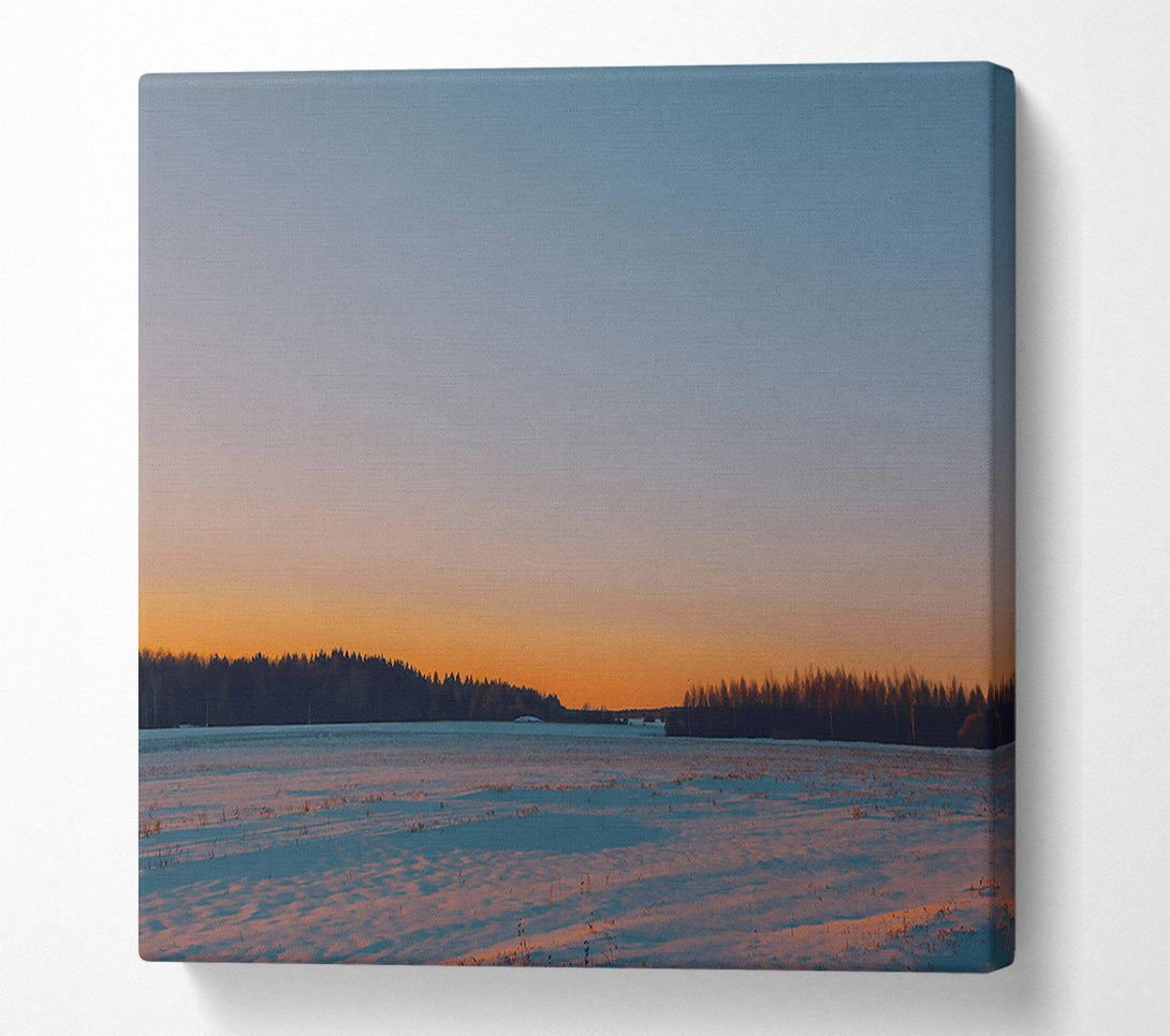  A Canvas Print of Orange Winter Field Canvas Art