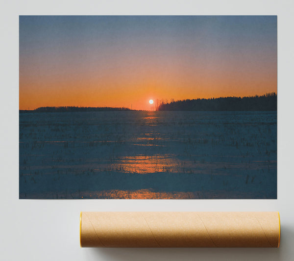 Orange Winter Sunset Print