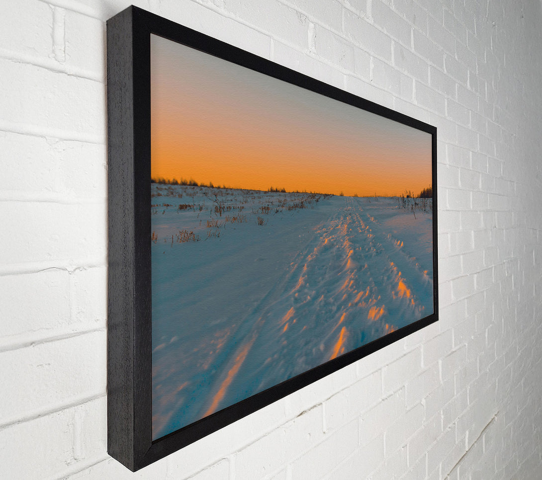  A Canvas Print of Orange Sunset Trail Canvas Print