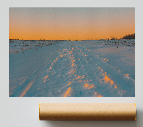 Orange Sunset Trail Giclee Print