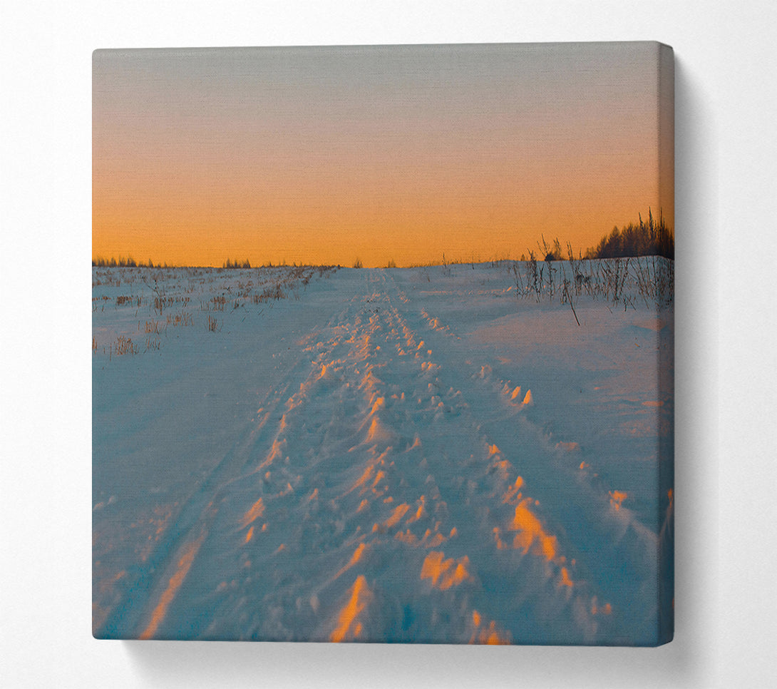  A Canvas Print of Orange Sunset Trail Canvas Print