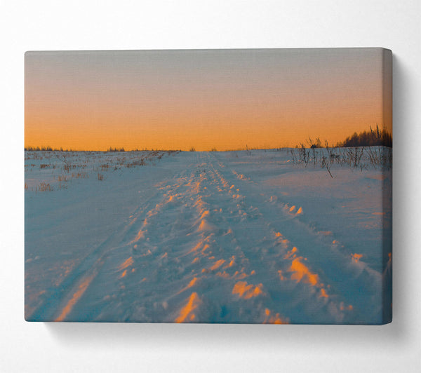  A Canvas Print of Orange Sunset Trail Canvas Print