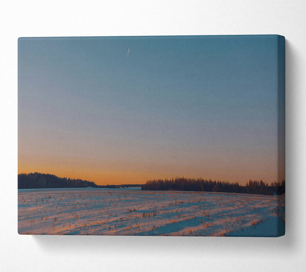  A Canvas Print of Orange Winter Sky Canvas Art