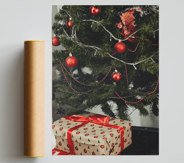 Red And Green Holiday Cheer Poster