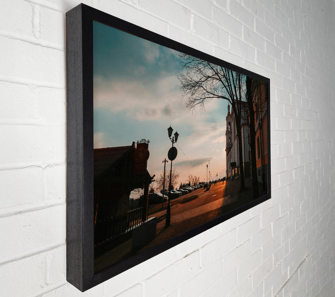  A Canvas Print of Golden Hour Church Canvas Art