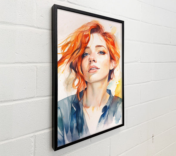 Redhead Freckles Watercolour