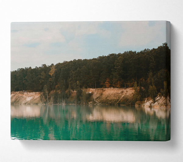  A Canvas Print of Emerald Forest Reflections Canvas Print