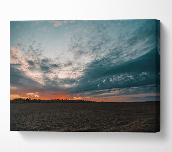  A Canvas Print of Teal Sky Sunset Canvas Art
