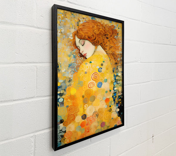 Redhead Woman In The Style Of Gustav Klimt
