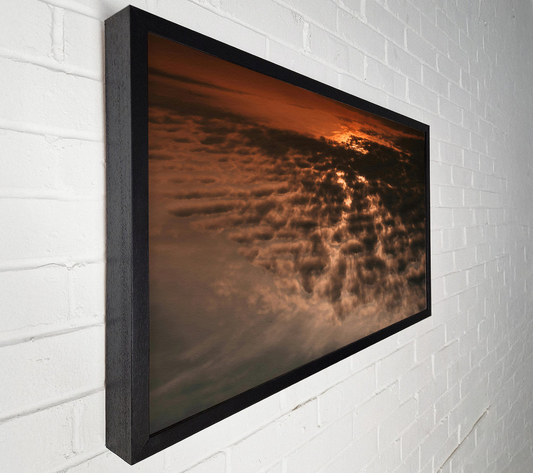  A Canvas Print of Red-Tinged Storm Clouds Canvas Wall Art