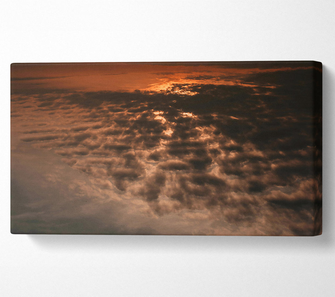  A Canvas Print of Red-Tinged Storm Clouds Canvas Wall Art