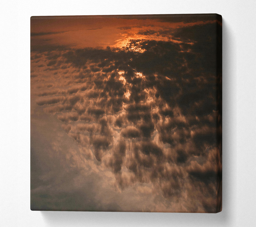  A Canvas Print of Red-Tinged Storm Clouds Canvas Wall Art