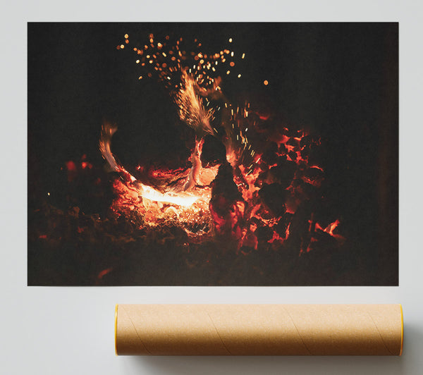 Orange Embers Dance Giclee Print