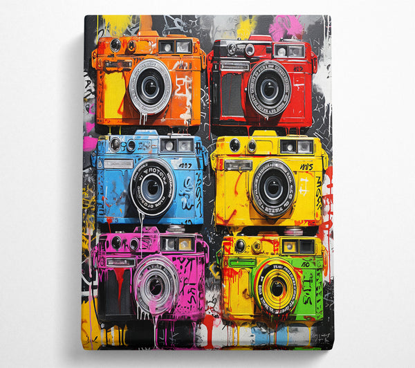  A Canvas Print of Retro Camera Urban Retro Canvas Wall Art