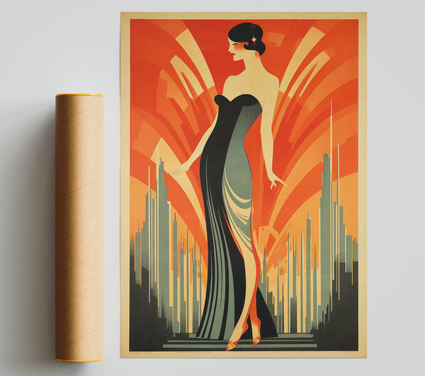 Retro City Fasion Poster