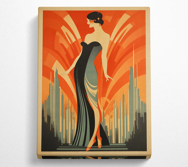  A Canvas Print of Retro City Fasion Canvas Print