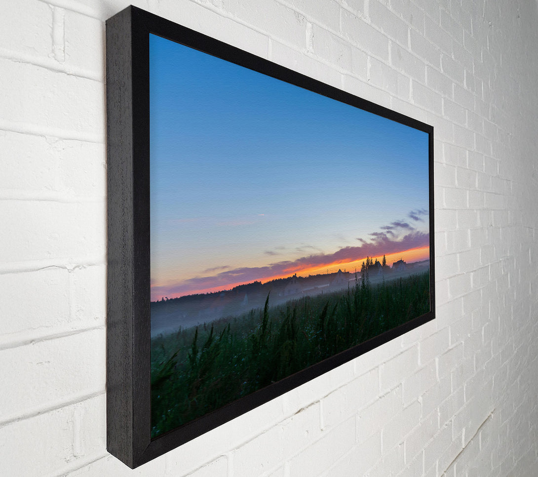  A Canvas Print of Pink Sky Silhouettes Canvas Wall Art