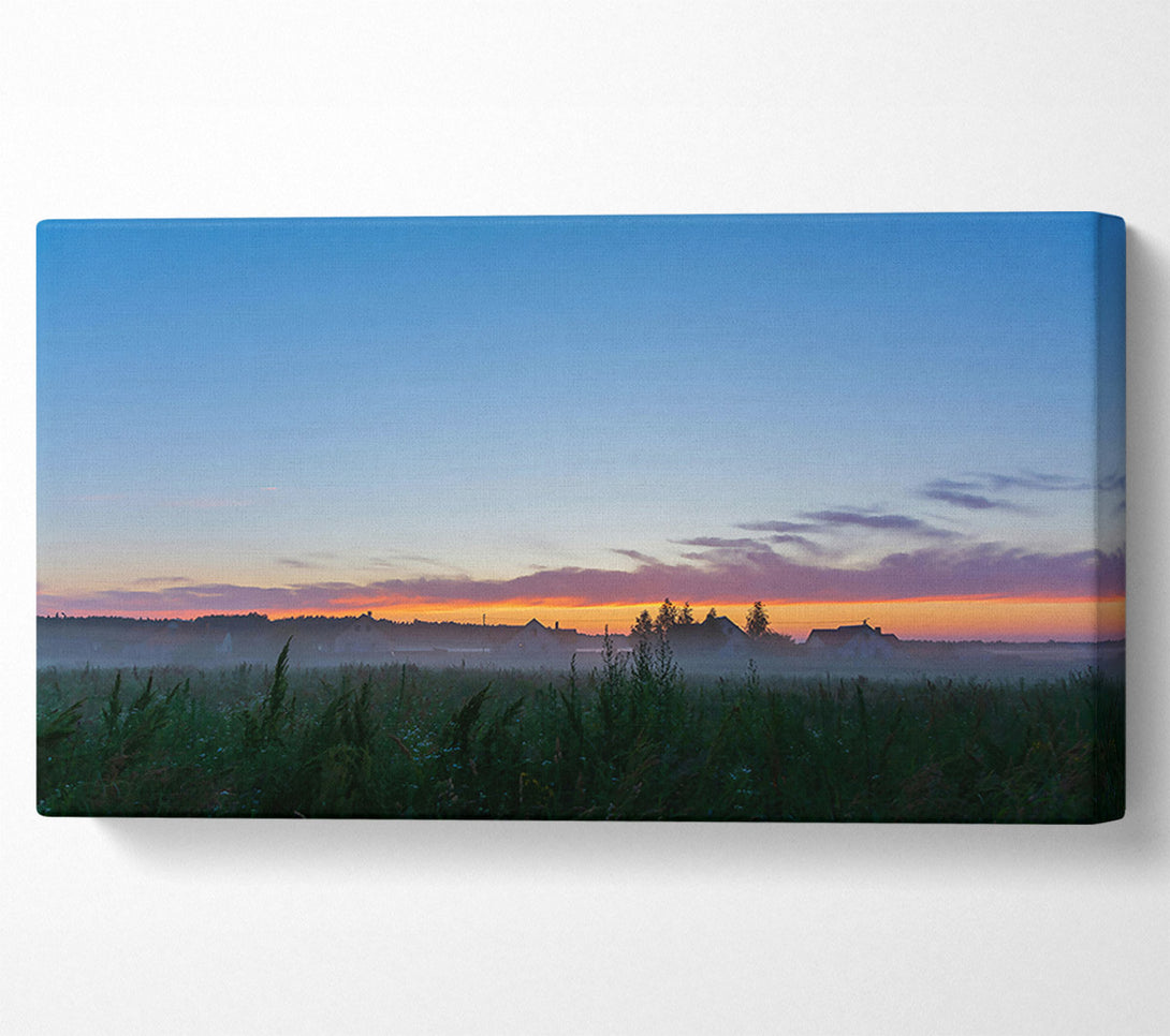  A Canvas Print of Pink Sky Silhouettes Canvas Wall Art