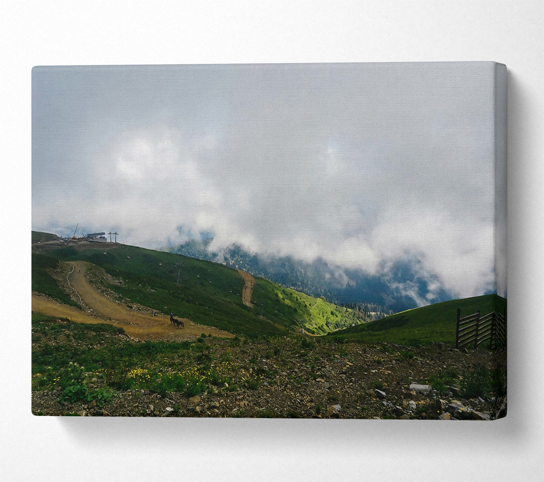  A Canvas Print of Green Mountain Mist Canvas Print