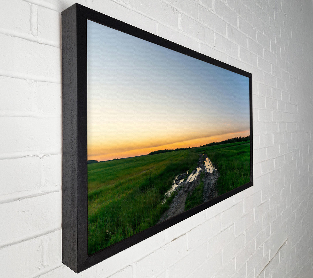  A Canvas Print of Golden Field Path Canvas Art