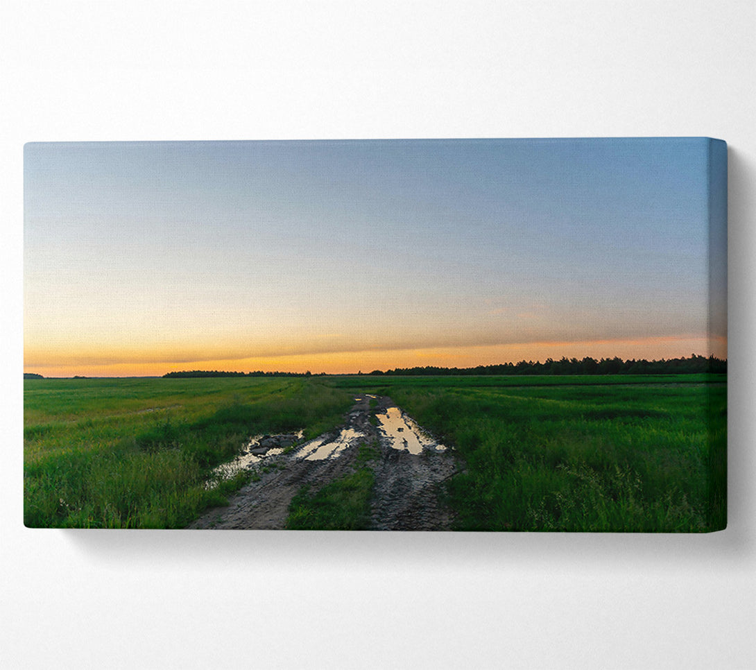  A Canvas Print of Golden Field Path Canvas Art