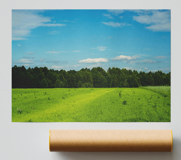 Green Fields And Sky Giclee Print